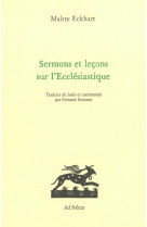 Sermons et lecons sur l'ecclesiastique