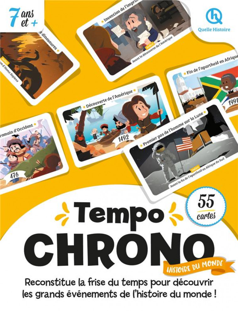 TEMPO CHRONO HISTOIRE DU MONDE : RECONSTITUE LA FRISE DU TEMPS POUR DECOUVRIR LES GRANDS EVENEMENTS DE L'HISTOIRE DU MONDE ! - XXX - NC