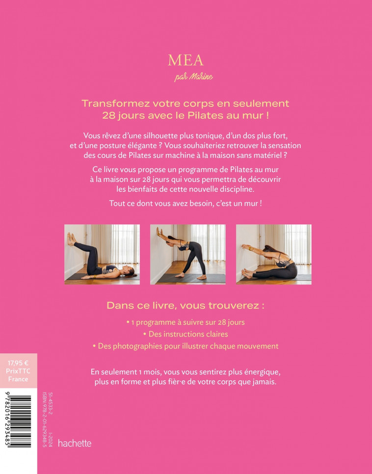 Pilates au mur - Marine Pellegrini - HACHETTE PRAT